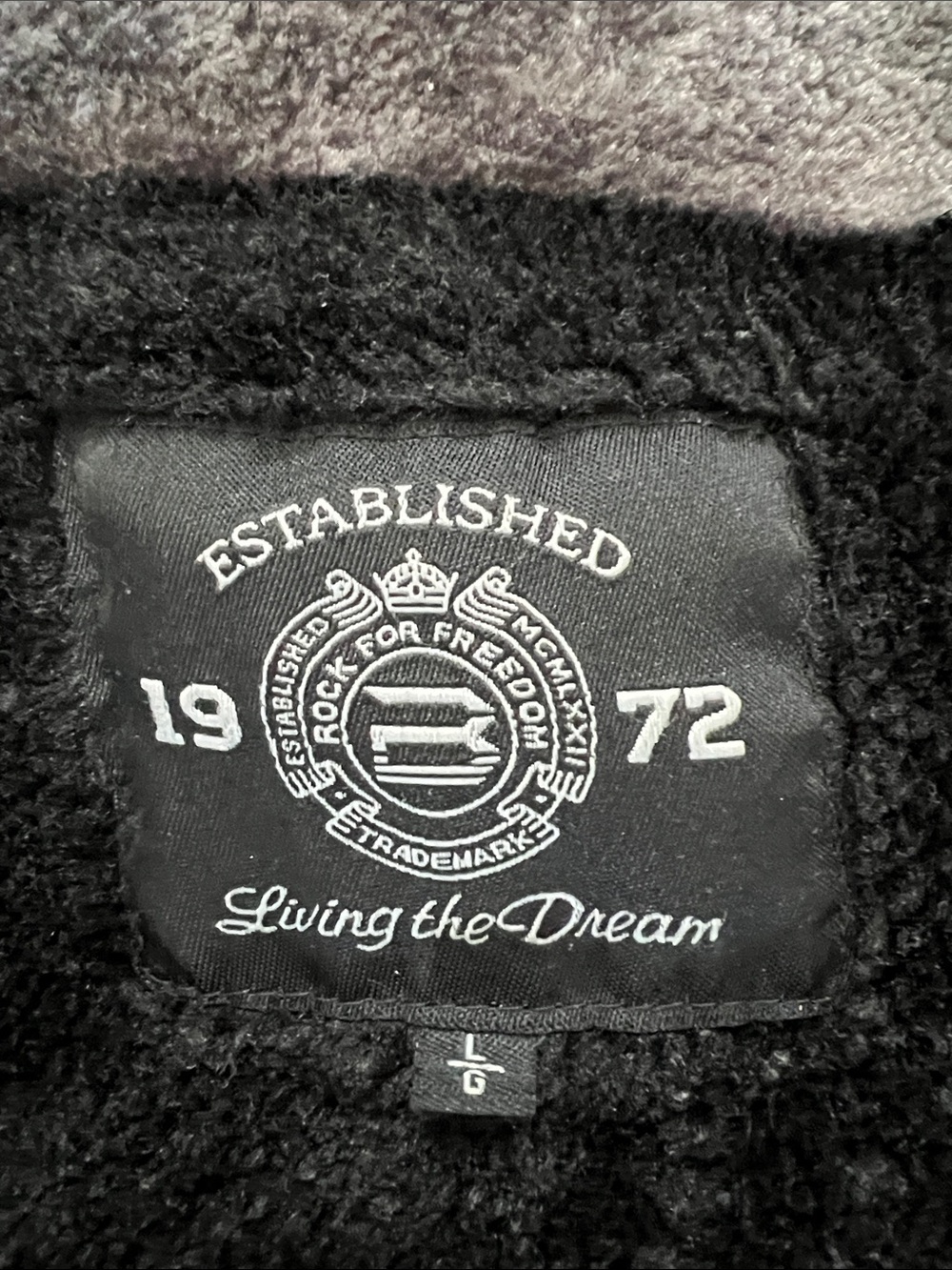 Living the Dream Rock for Freedom Full-Zip Knit Sweater Jacket Black Heather - L - Picture 7 of 12